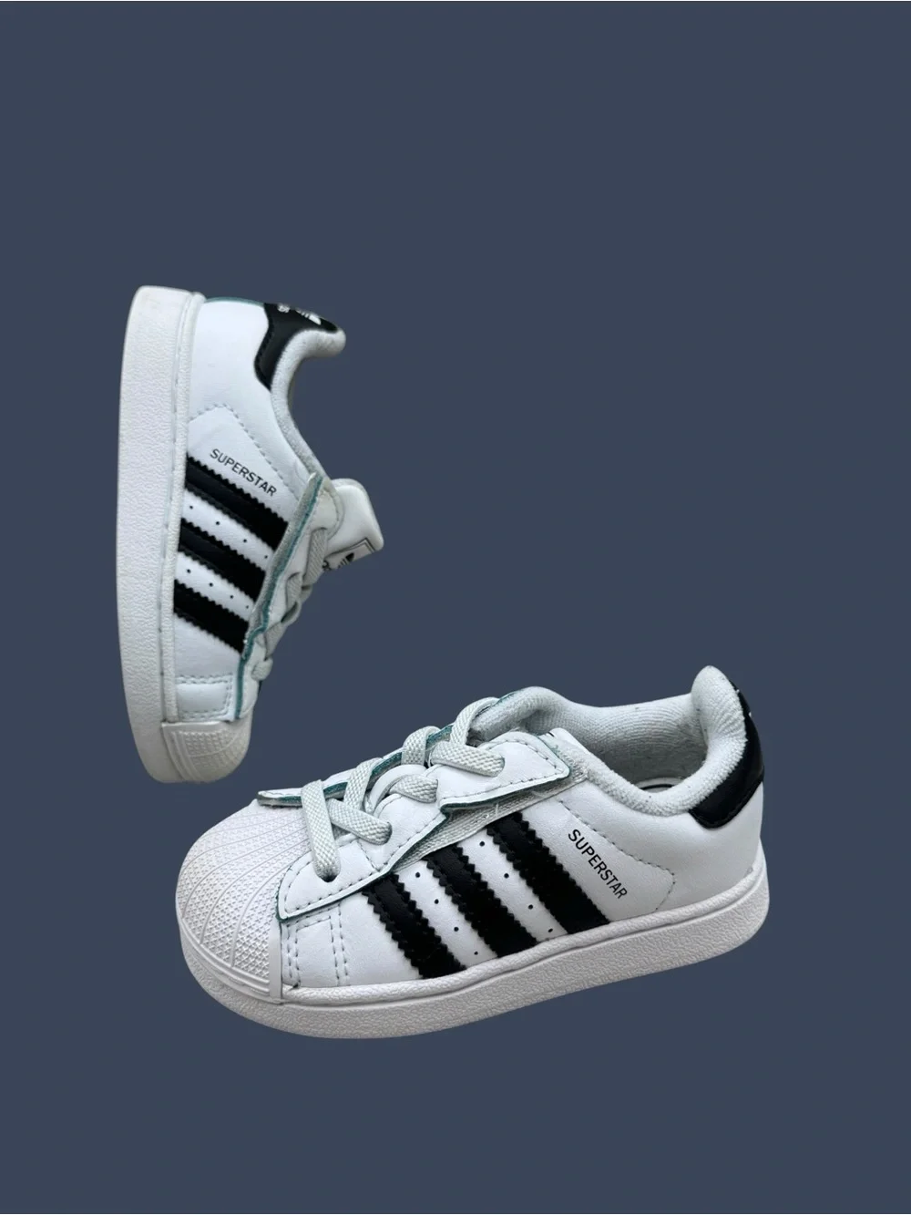 Adidas Superstar Toddler Sneakers Size 6K White Black Classic Shell Toe Shoes